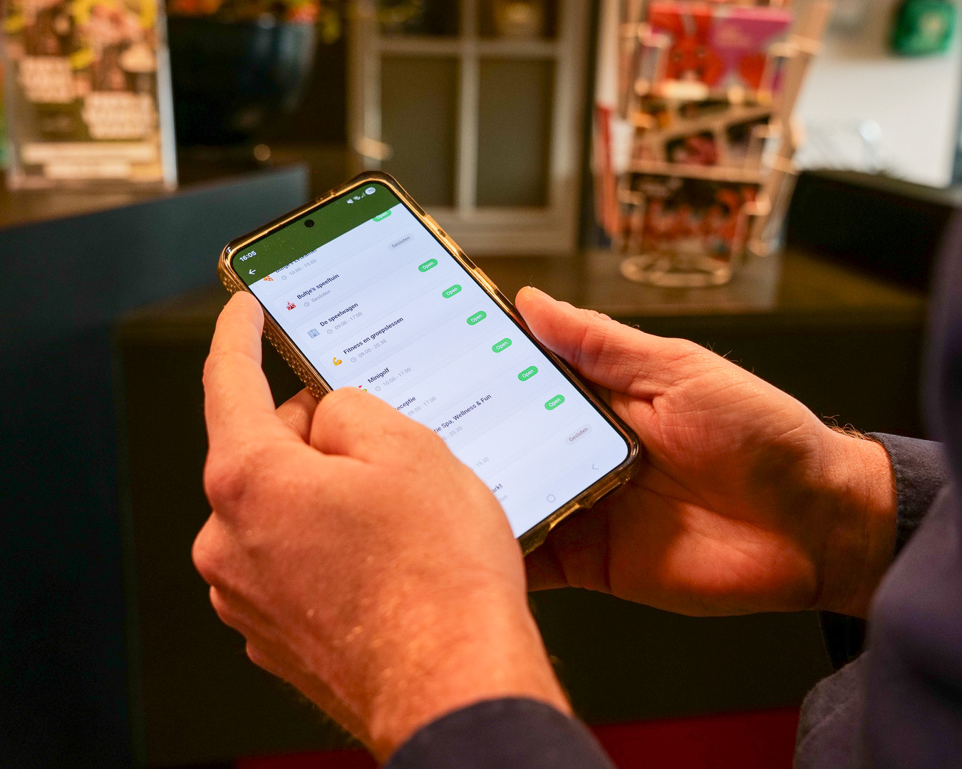 Openingstijden van faciliteiten in de app