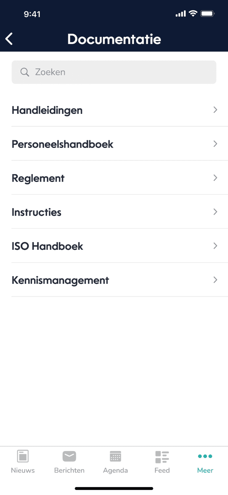 Documentatie in de app
