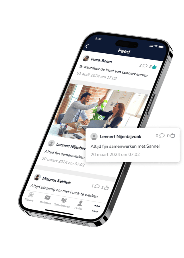 Personeelsfeed in de People Appy app