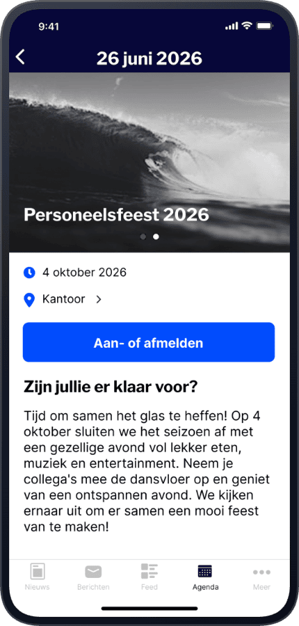 Event-detail met aanmeldknop in de People Appy app