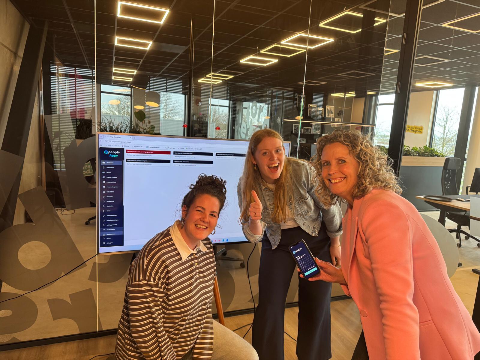 Team bij livegang van het CMS-dashboard