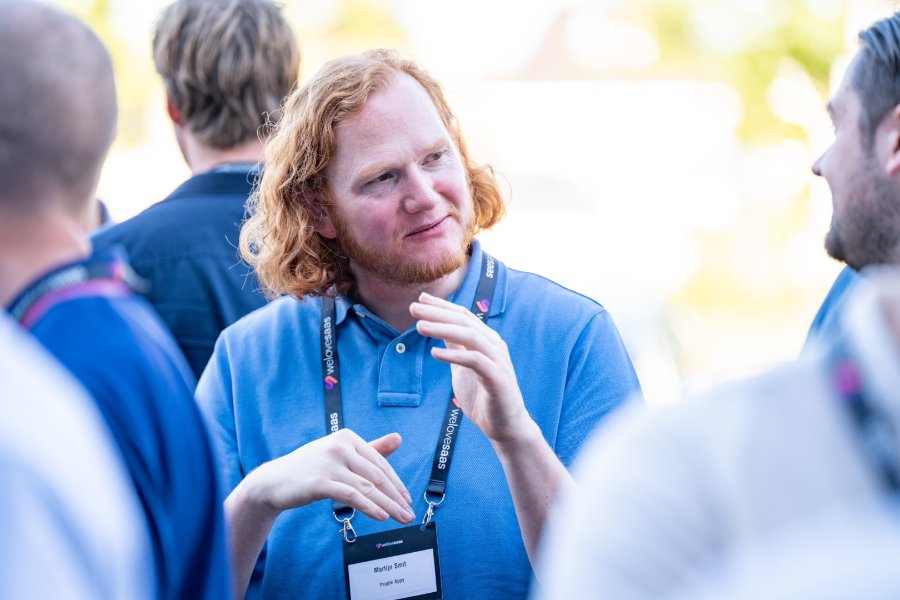 Martijn in gesprek op het WeLoveSaaS-event